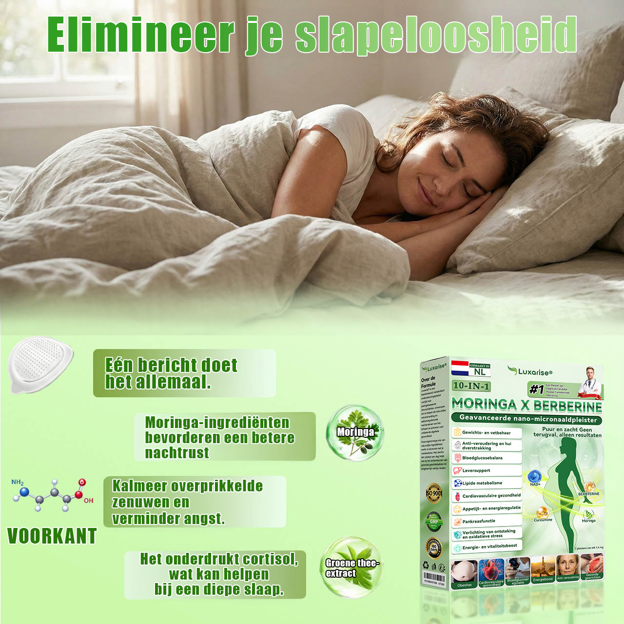 Moringa X Berberine Nano-Micronaaldpleister – Slim Afvallen & Energieboost in Één Pleister