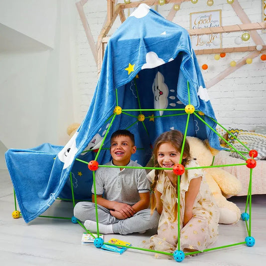 Creatieve Kinder Bouwtent – Modulaire Speel Fort Set voor Eindeloos Bouwplezier