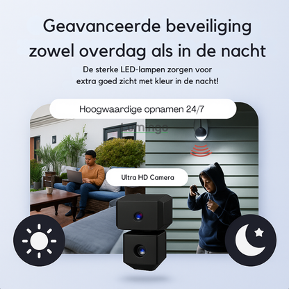 SafeCam Pro Draadloze Beveiligingscamera met Zonnepaneel – 24/7 Slimme Beveiliging in 3K HD