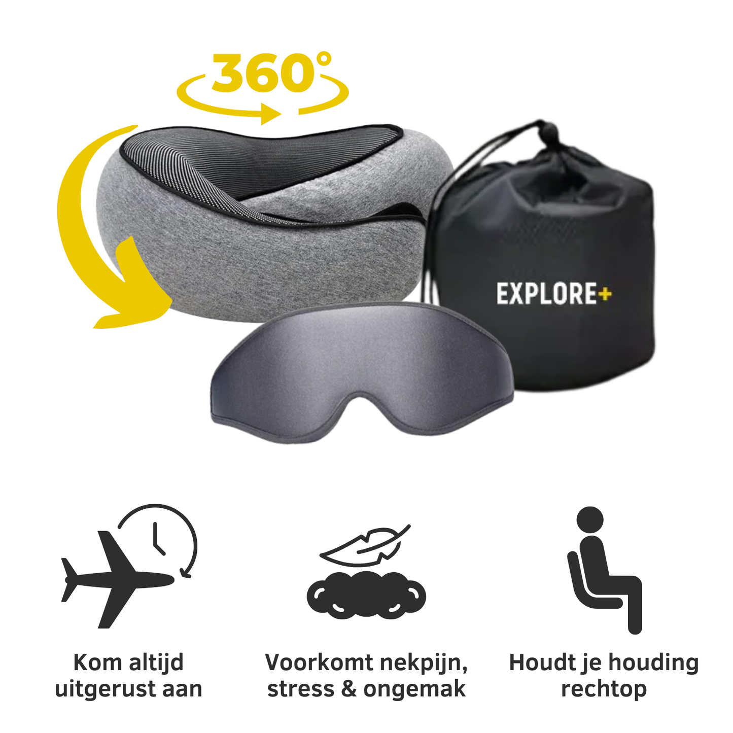Luxe Memory Foam Reiskussen – Comfort & Ondersteuning tijdens Elke Reis