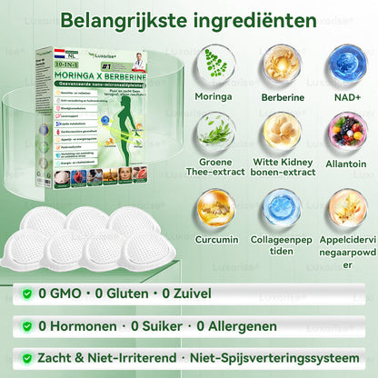 Moringa X Berberine Nano-Micronaaldpleister – Slim Afvallen & Energieboost in Één Pleister