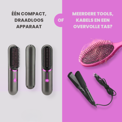 Elektrische Stijlborstel met Ionische Technologie – Snel Glad, Pluisvrij & Glanzend Haar