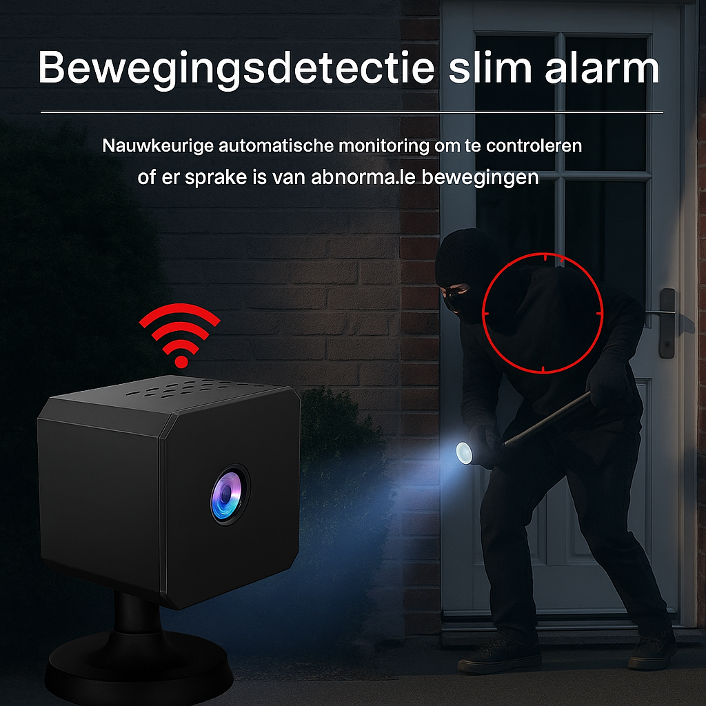 SafeCam Pro Draadloze Beveiligingscamera met Zonnepaneel – 24/7 Slimme Beveiliging in 3K HD
