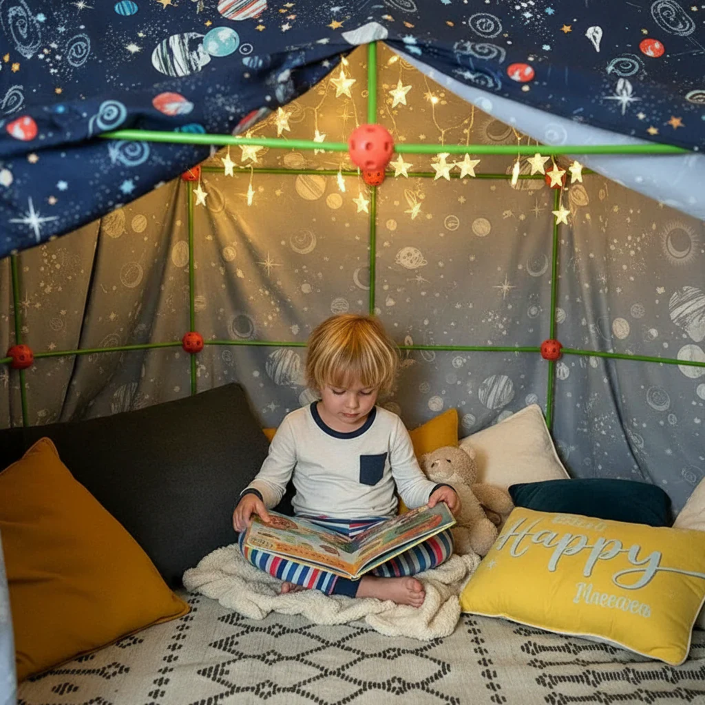 Creatieve Kinder Bouwtent – Modulaire Speel Fort Set voor Eindeloos Bouwplezier