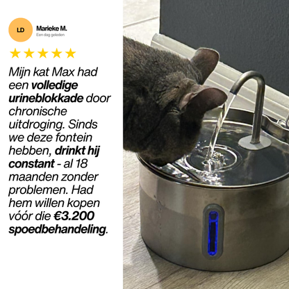 Premium Katten Drinkfontein van RVS – Stil, Hygiënisch & Gezond Drinken