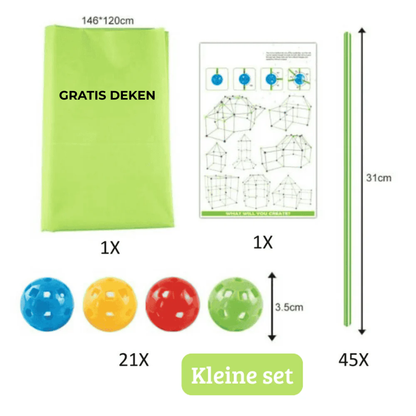 Creatieve Kinder Bouwtent – Modulaire Speel Fort Set voor Eindeloos Bouwplezier