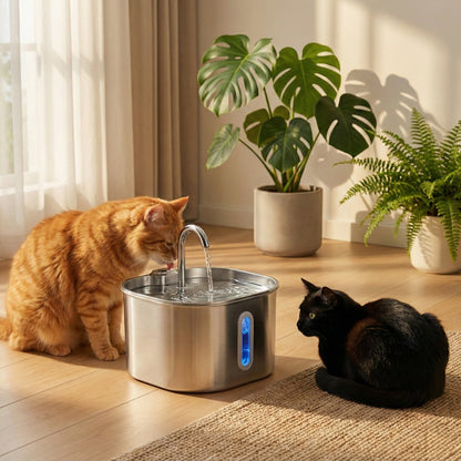 Premium Katten Drinkfontein van RVS – Stil, Hygiënisch & Gezond Drinken