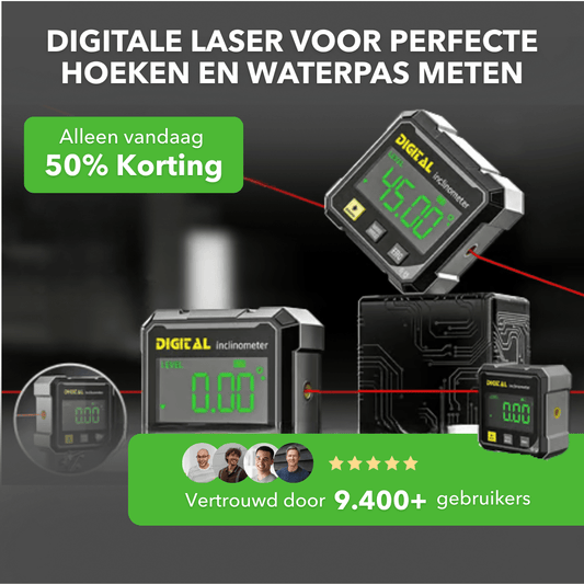 LaserPro™ - Digitale hoekmeter en gradenboog met laser